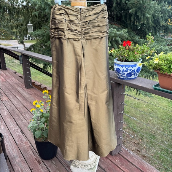 Worth 100% Bronze Silk Floor Length Skirt - Picture 2 of 7